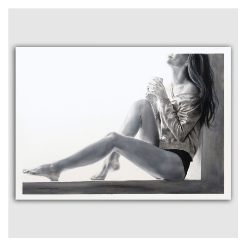 Buenos d&iacute;as - &Oacute;leo sobre papel