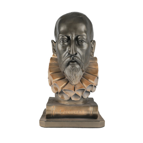 BUSTO MIGUEL DE CERVANTES SOBRE SU LIBRO