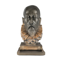 BUSTO MIGUEL DE CERVANTES SOBRE SU LIBRO