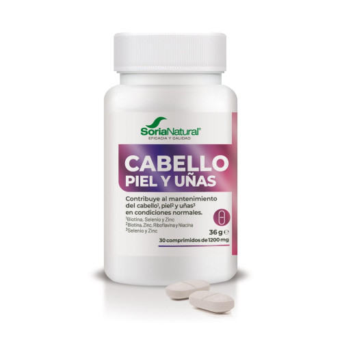 Cabello, Piel y U&ntilde;as &middot; Soria Natural &middot; 30 comprimidos
