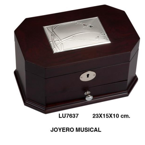 Caja joyero musical de madera LU7637