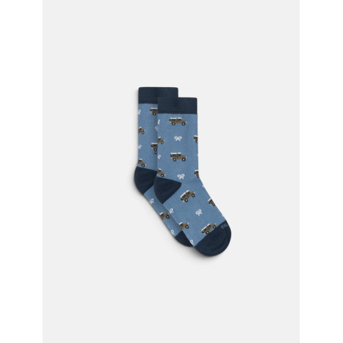 Calcetin kids coche azul indigo