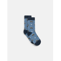Calcetin kids coche azul indigo