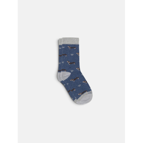 Calcetin kids doggy azul marino