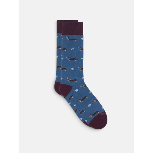 Calcetin silbon doggy azul