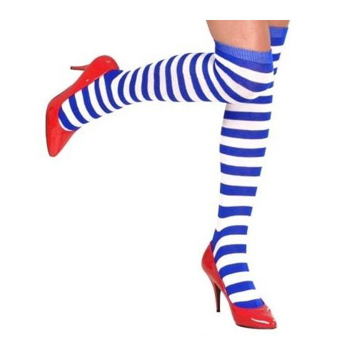 Calcetines Altos Rayas Azules