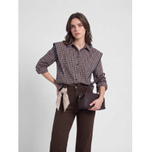 Camisa estructurada cuadros azules y marrones