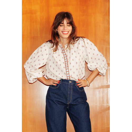 Camisa folk bordada