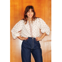 Camisa folk bordada