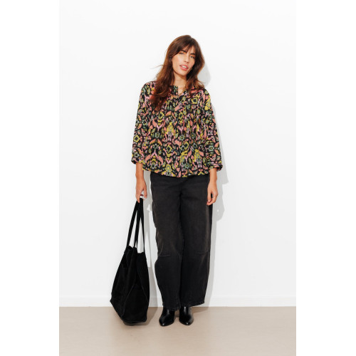 Camisa de gasa estampada
