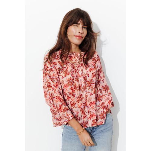 Camisa de gasa estampada