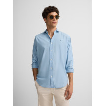 Camisa sport denim cutaway azul claro