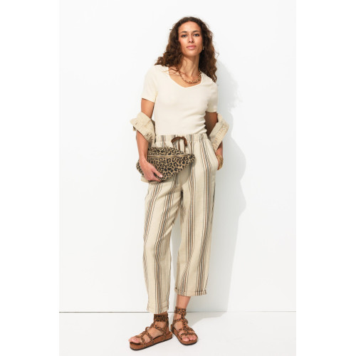 Camiseta canal&eacute; cuello coraz&oacute;n