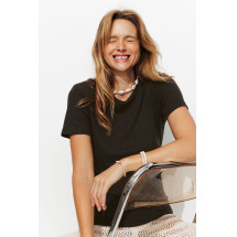 Camiseta canalé manga corta