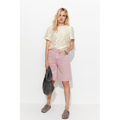 Camiseta efecto encaje