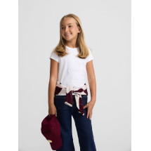 Camiseta girl silbon clasica blanco