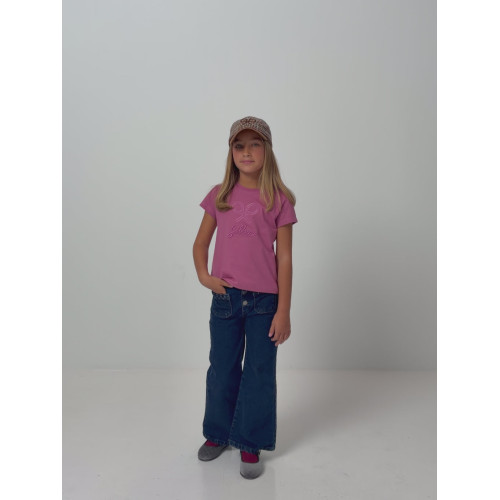 Camiseta girl silbon clasica rosa