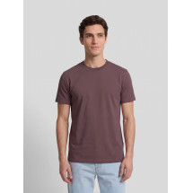 Camiseta lisa minilogo parche burdeos
