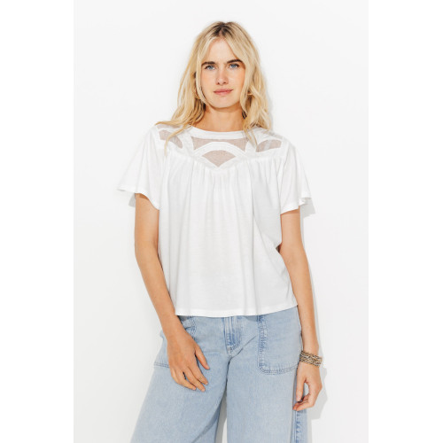 Camiseta con malla mujer