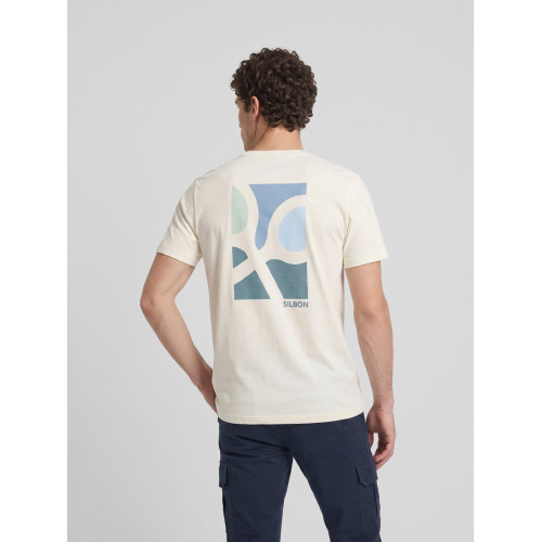 Camiseta poster raquetas crema