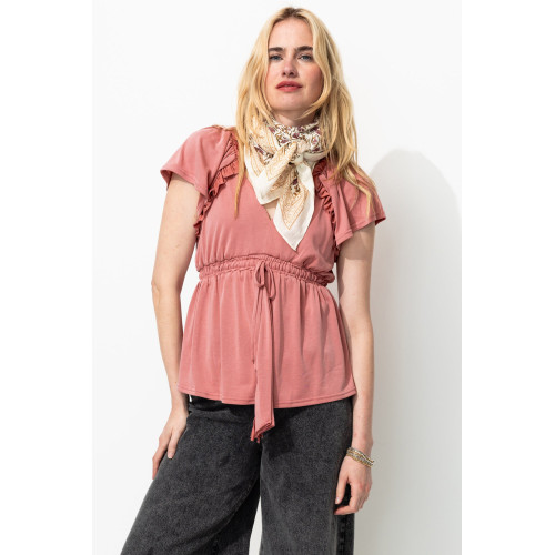 Camiseta punto volantes