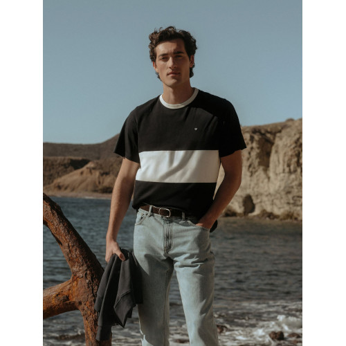 Camiseta raya horizontal cruise azul marino