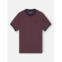 Camiseta ribs contraste rizo burdeos