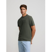 Camiseta silbon patch tono khaki