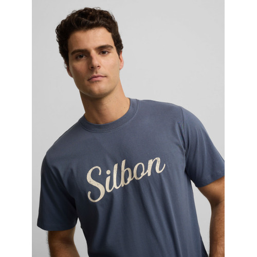 Camiseta Silbon vintage azul indigo