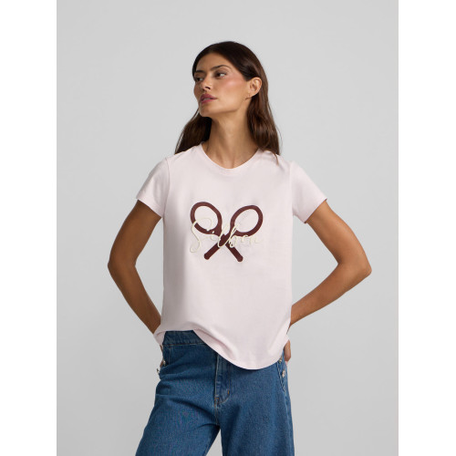 Camiseta woman raqueta silbon rosa