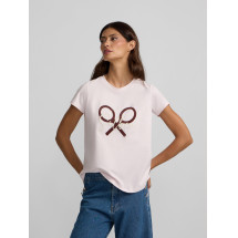 Camiseta woman raqueta silbon rosa