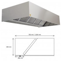 Campana extractora industrial Eco R sin motor 100 cm