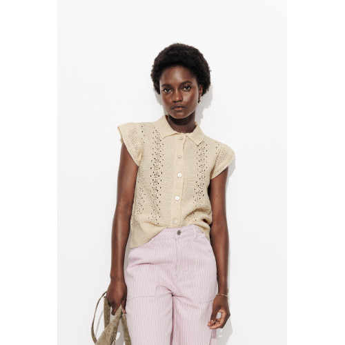 C&aacute;rdigan manga corta