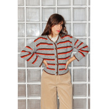 Cárdigan con rayas de colores