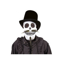 Careta de Esqueleto Calavera con Bigote