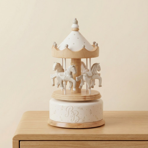 Carrusel musical natural taupe