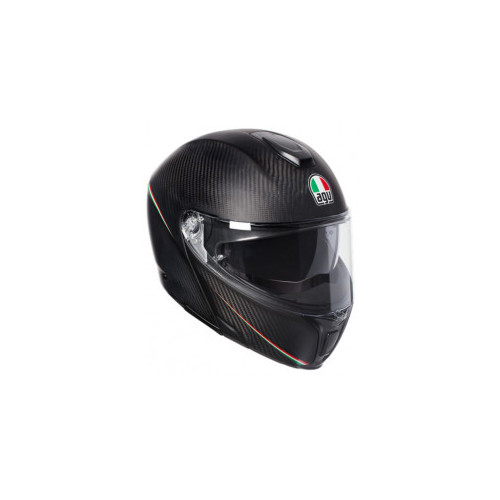 CASCO AGV SPORTMODULAR TRICOLORE CARBON MATE ITALIA