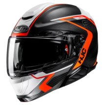CASCO HJC RPHA 91 CARBON LAGOS MC6HSF NEGRO BLANCO NARANJA