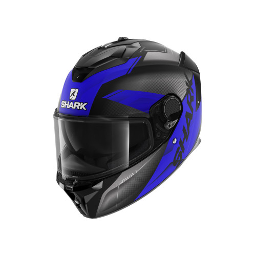 CASCO SHARK SPARTAN GT ELGEN CIERRE MICROMETRICO KAB NEGRO MATE ANTRACITA AZUL