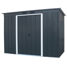 Caseta Jardín Eco Pent Roof 8×4 Metal Gris Antracita