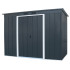 Caseta Jard&iacute;n Eco Pent Roof 8&times;4 Metal Gris Antracita