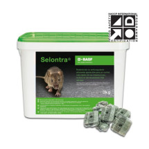 Cebo rodenticida con Colecalciferol 0,075% - Selontra Bloque...