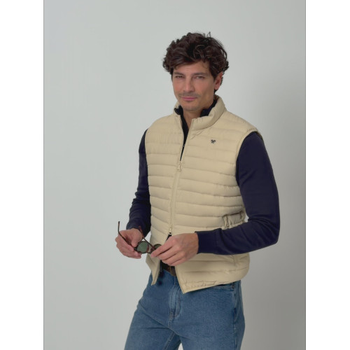Chaleco padded beige claro