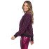 Chaqueta brillante rosa para mujer