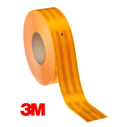 Cinta Reflectante 3M Amarilla 983-71 Alta Visibilidad ECE104 50mmx50m