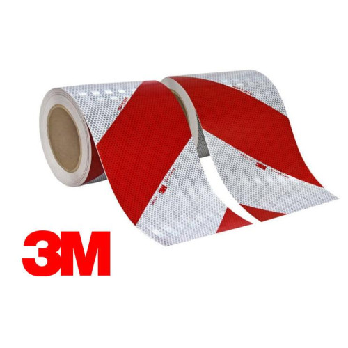 Cinta Reflectante 3M V2 Chevron Roja Blanca Alta Visibilidad Kit 2 Rollos