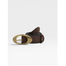 Cinturon piel serraje marron