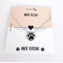 Collar amor perruno de plata de ley