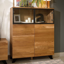 Cómoda aparador de madera maciza de roble Moritz 1 | NordicS...