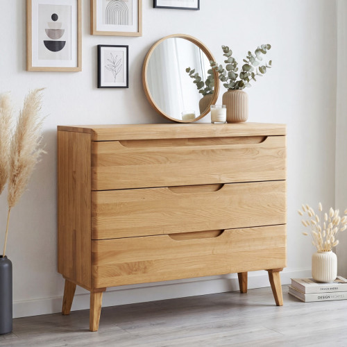 C&oacute;moda de madera maciza roble Milan  | NordicStory